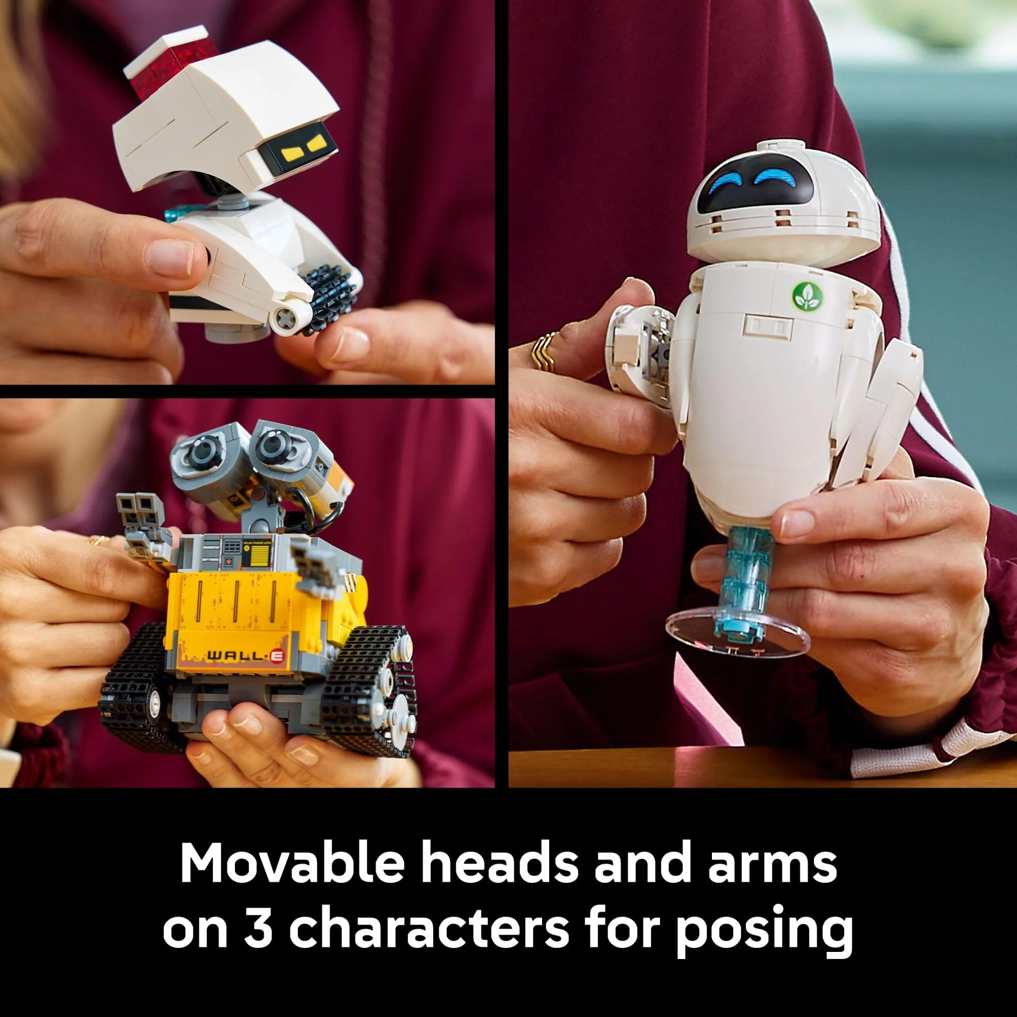 LEGO Disney & Pixar Wall-E & EVE Building Set for Adults, Ages 18+ - Home Office, Book Shelf, or Room Decor for Disney Fans - Gift Ideas for Men & Women - 43279 - Image 4