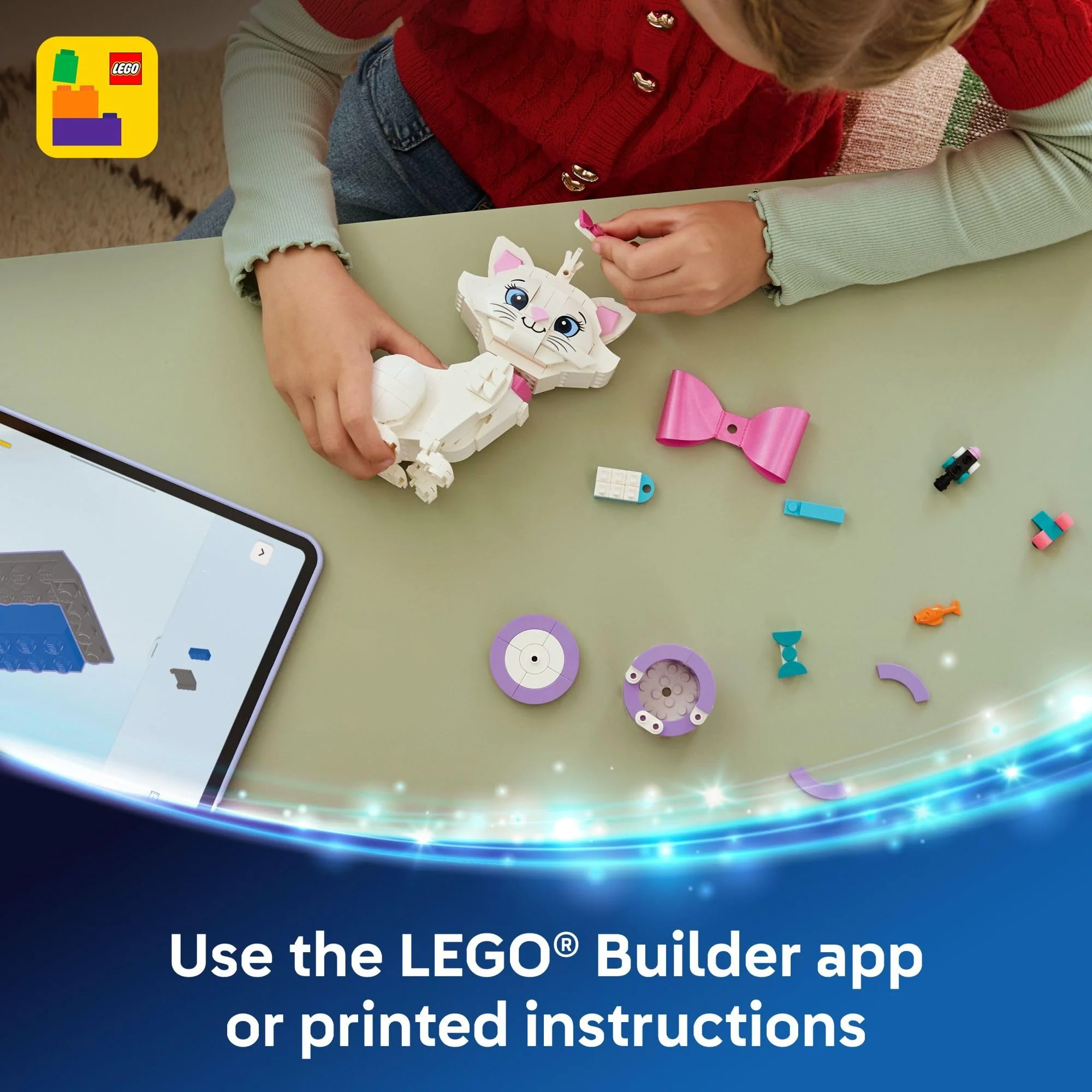 LEGO Disney The Aristocats Adorable Marie Toy Building Set - Bedroom or Desk Decor for Girls & Boys, Ages 7+ - Disney Gifts for Kids & Fans - 43286 - Image 2