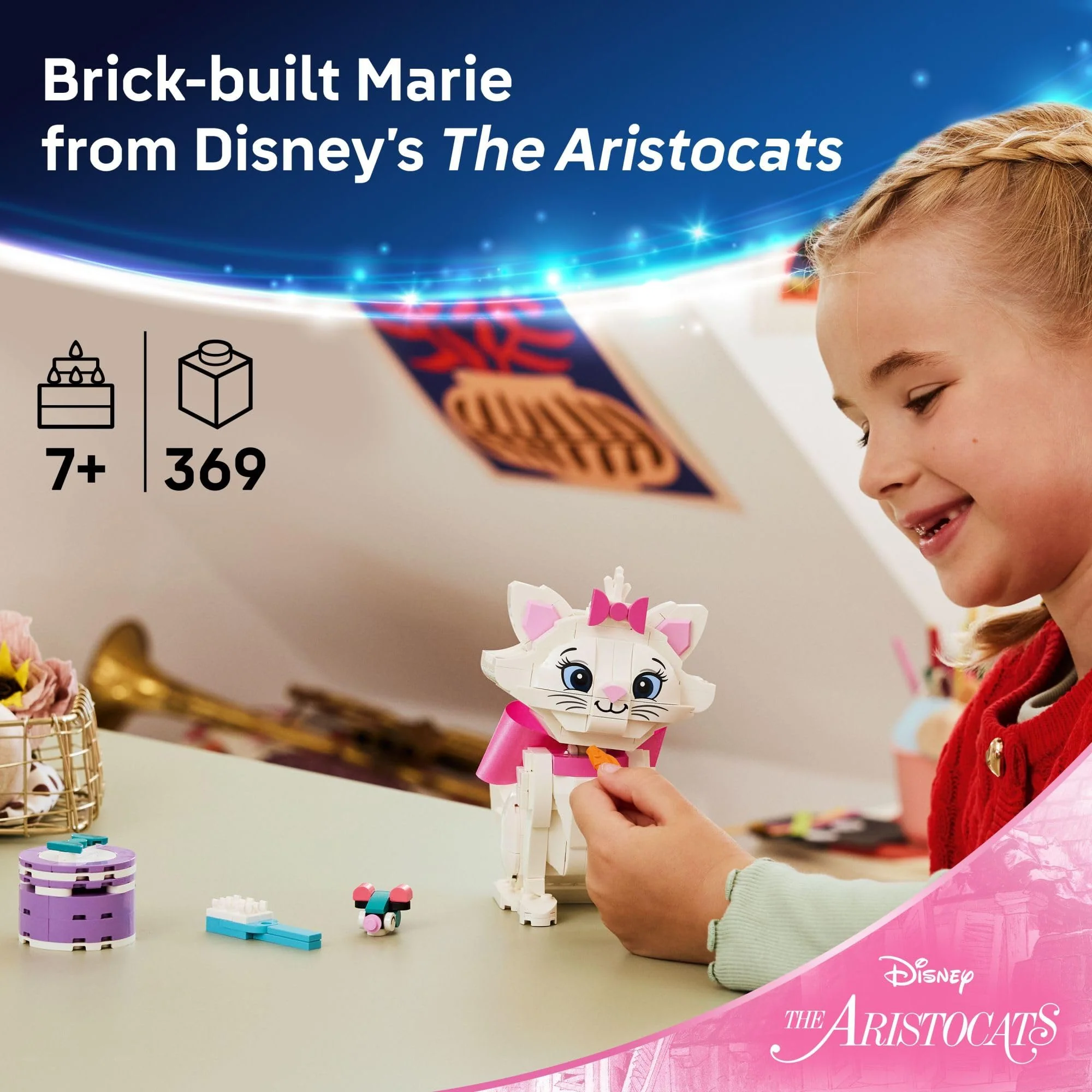 LEGO Disney The Aristocats Adorable Marie Toy Building Set - Bedroom or Desk Decor for Girls & Boys, Ages 7+ - Disney Gifts for Kids & Fans - 43286 - Image 6