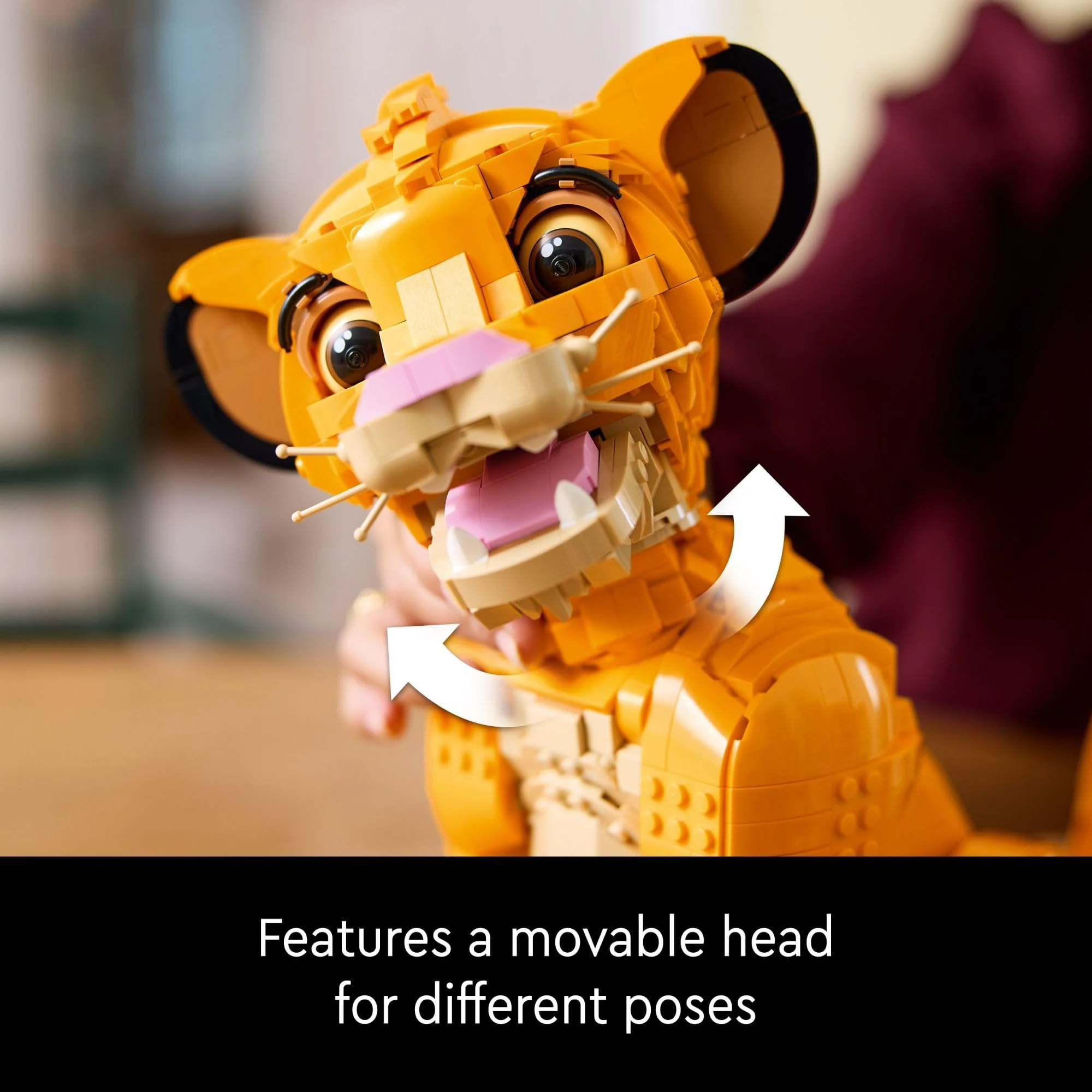 LEGO Disney Young Simba The Lion King Building Sets for Adults - Buildable Disney Figurine for Display, Ages 18+ - DIY Kits & Crafts for Fans of Movie - Collectible Disney Birthday Gift - 43247 - Image 4