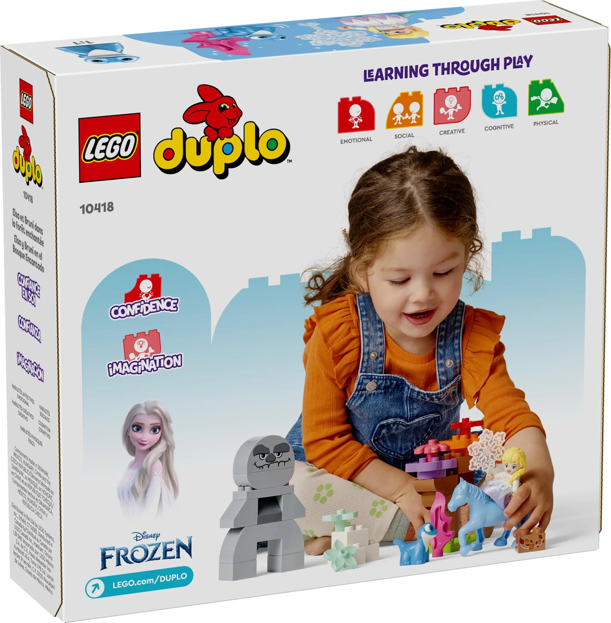 LEGO DUPLO Disney Elsa & Bruni in The Enchanted Forest Frozen Toy - Disney Princess Building Set for Toddlers with Elsa Minifigure - Gift Ideas for Preschool Girls & Boys, Ages 2+ - 10418 - Image 2