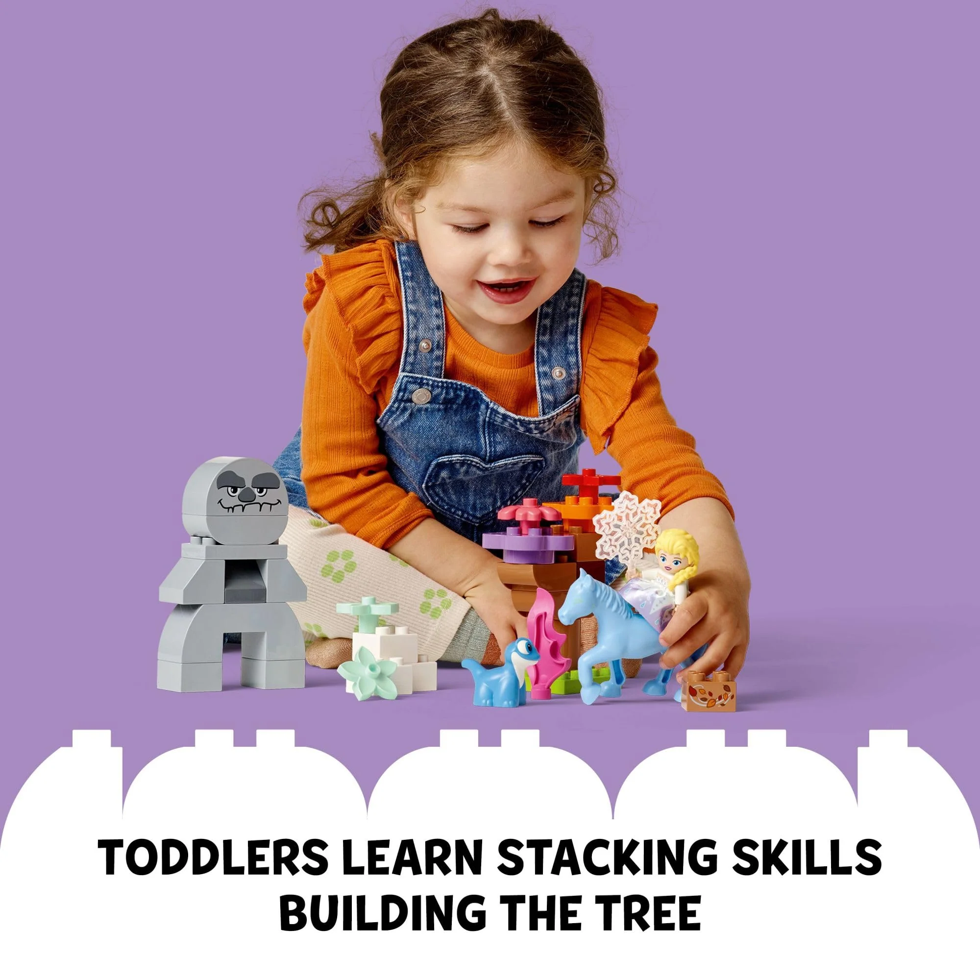 LEGO DUPLO Disney Elsa & Bruni in The Enchanted Forest Frozen Toy - Disney Princess Building Set for Toddlers with Elsa Minifigure - Gift Ideas for Preschool Girls & Boys, Ages 2+ - 10418 - Image 3