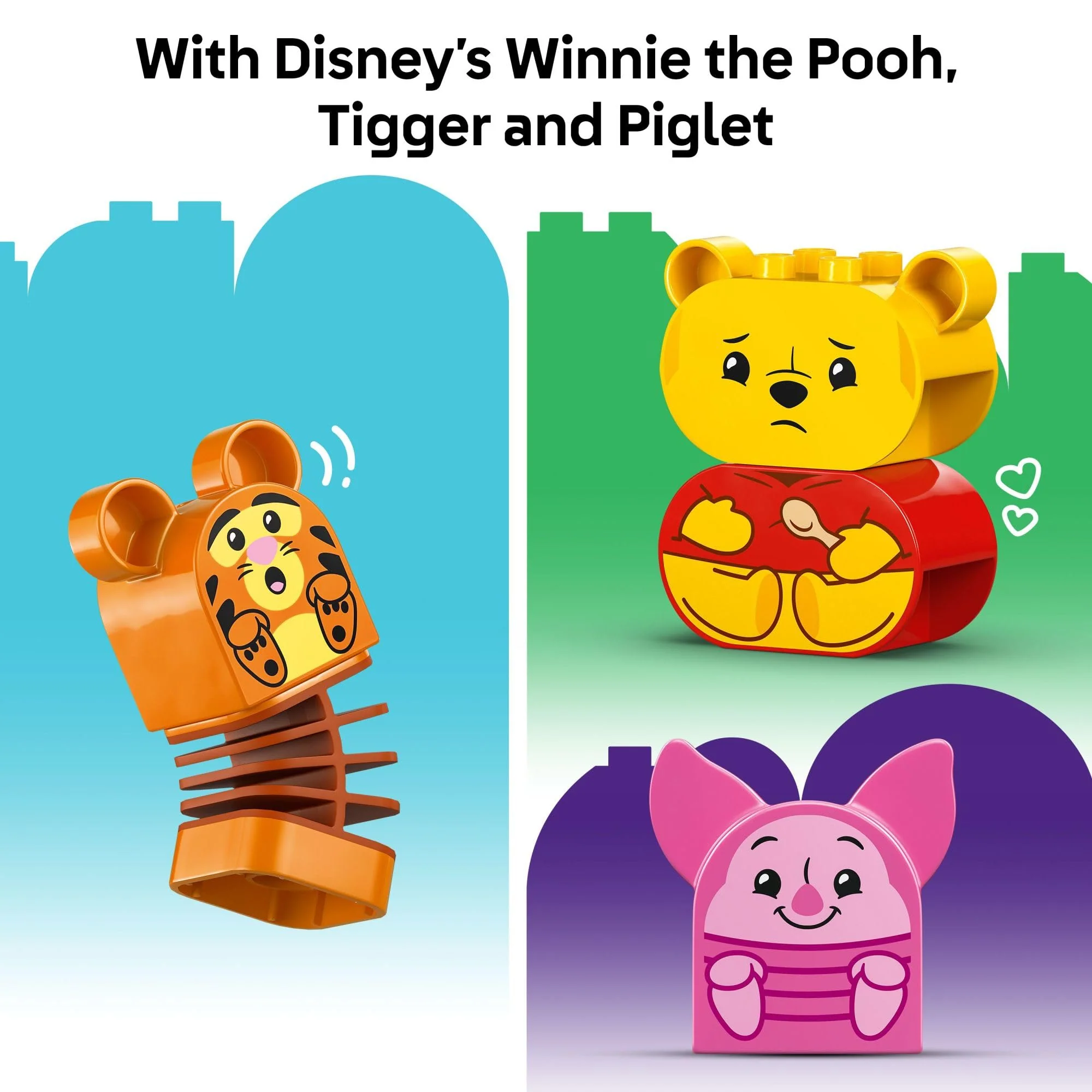 LEGO DUPLO Disney Winnie The Pooh’s Birthday Party Building Set - Baby Toy for 18 Months and Up - Sensory Toys to Inspire Imaginative Play - Building Blocks for Toddlers 1-3 - 10457 - Image 2