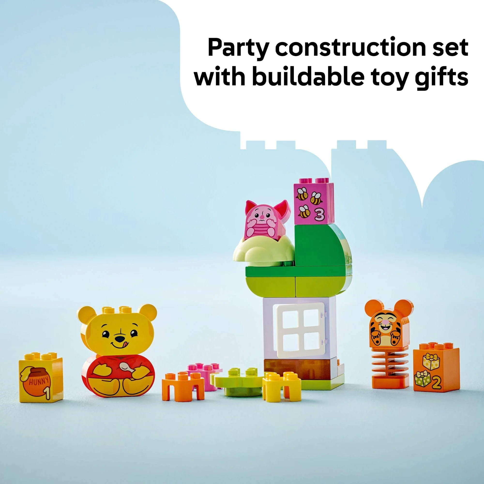 LEGO DUPLO Disney Winnie The Pooh’s Birthday Party Building Set - Baby Toy for 18 Months and Up - Sensory Toys to Inspire Imaginative Play - Building Blocks for Toddlers 1-3 - 10457 - Image 4