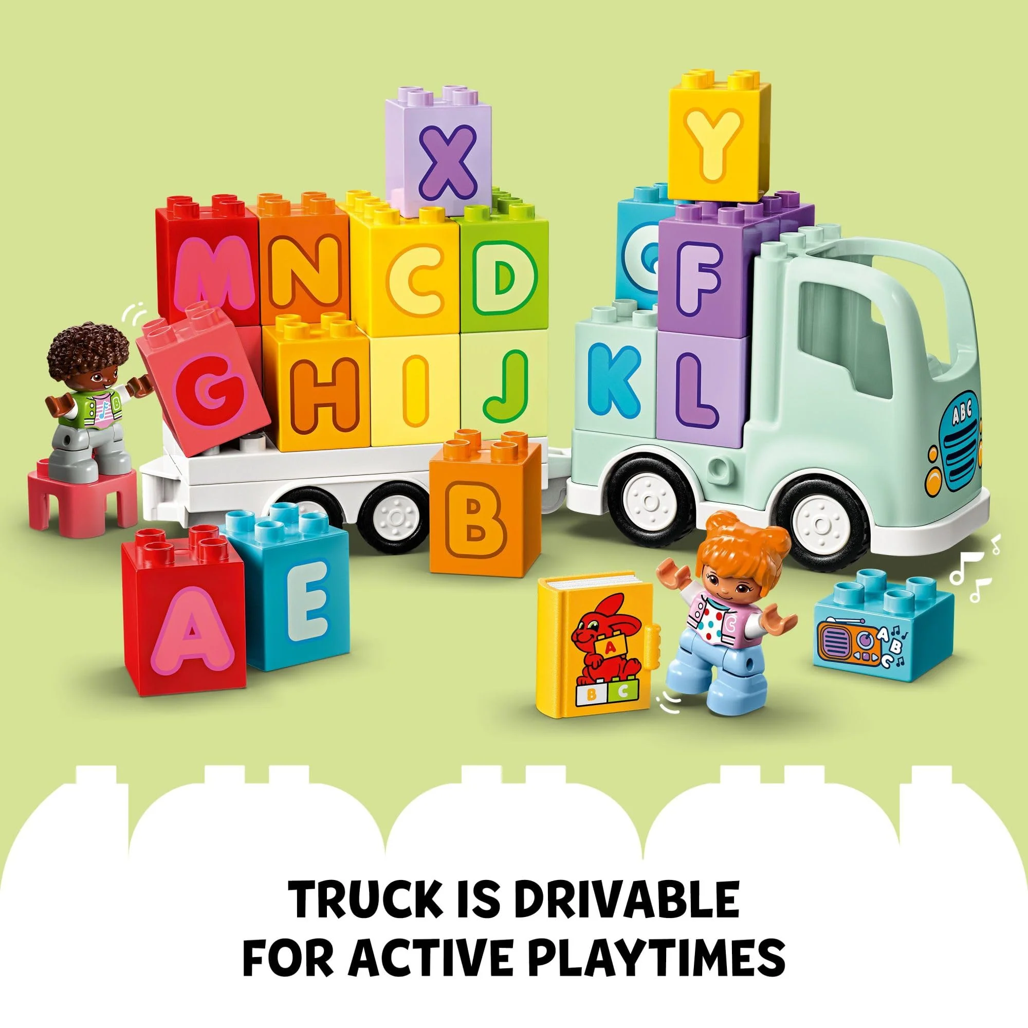 LEGO DUPLO Town Alphabet Truck Toy - Toddler Learning & Educational Toys for Preschool, Ages 2+ - Alphabet Blocks for Boys & Girls - Baby Gift Ideas for Birthdays - 10421 - Image 3