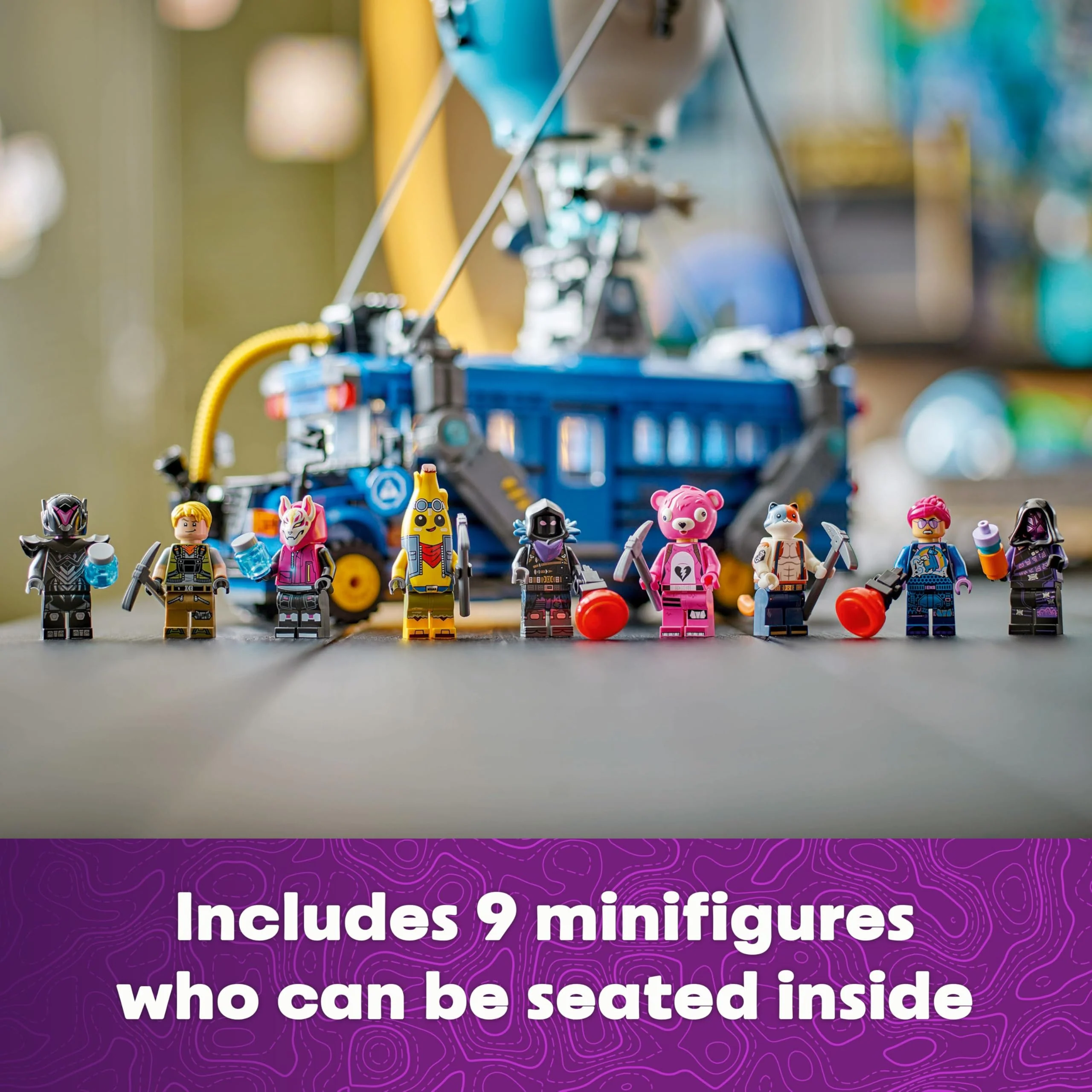 LEGO Fortnite Battle Bus Building Toy - Collectible Fortnite Toy for Kids, Boys & Girls, Ages 10+ - Pretend Play Set with 9 Minifigures from Video Game - Gift for Christmas - Image 3