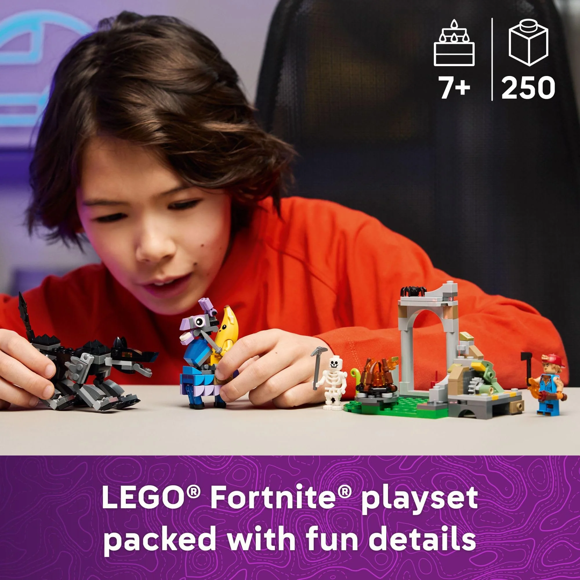 LEGO Fortnite Peely & Sparkplug’s Camp Kids Toy - Pretend Play and Video Game Building Set for Girls & Boys, Ages 7+ - Fortnight Toy Figures Peely, Sparkplug, & More - Image 6