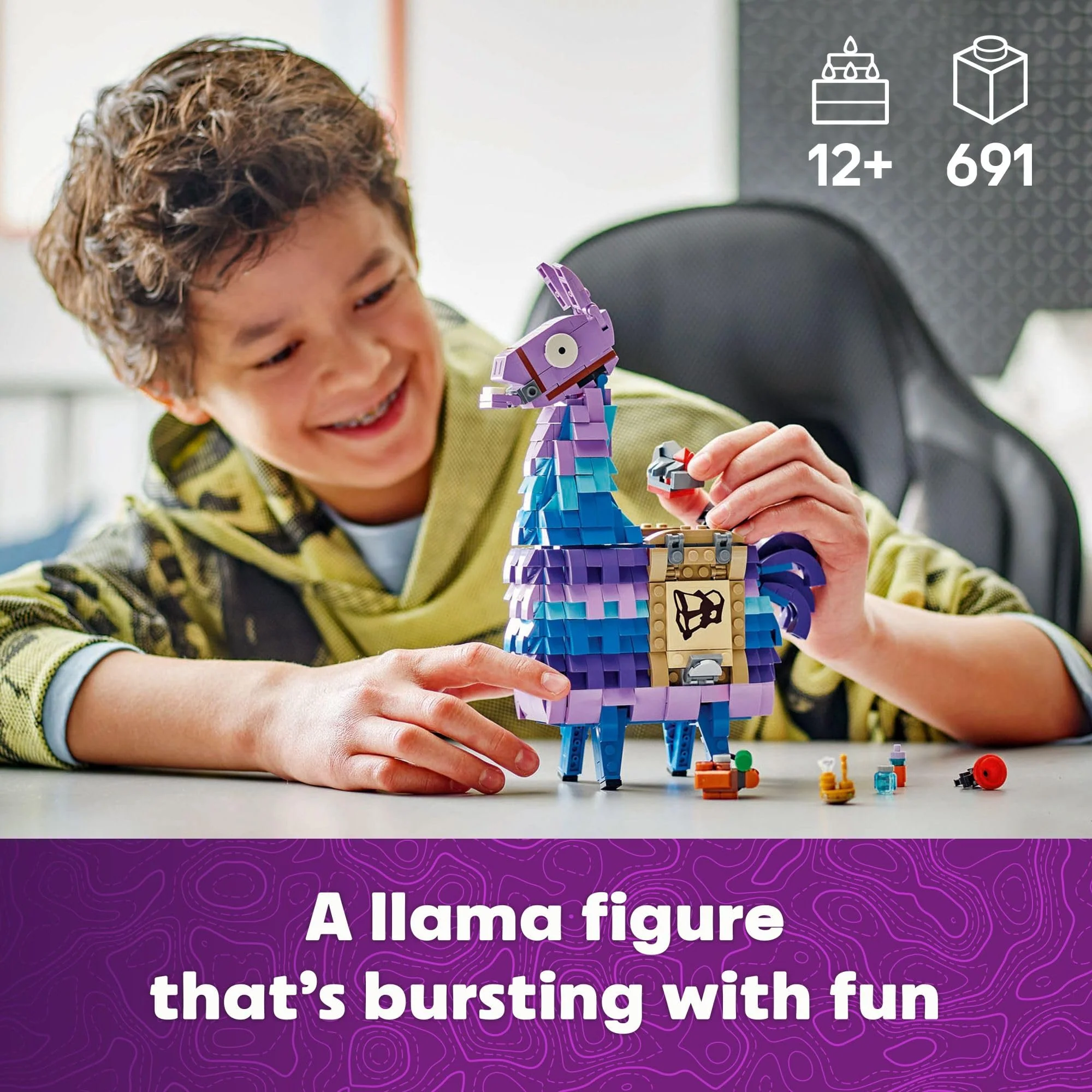 LEGO Fortnite Supply Llama Building Set - Kids Toy for Gamers, Ages 12+ - Display Model, Collectible Fortnite Toy - Gift for Boys & Girls - 77071 - Image 8