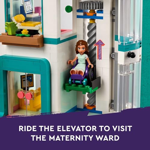 LEGO Friends Heartlake City Hospital Toy Playset, Helicopter Toy and Mini-Doll Characters, Building Set for Kids, Pretend Play, Gift for Girls and Boys Ages 7 Years Old and Up, 42621 - Image 5