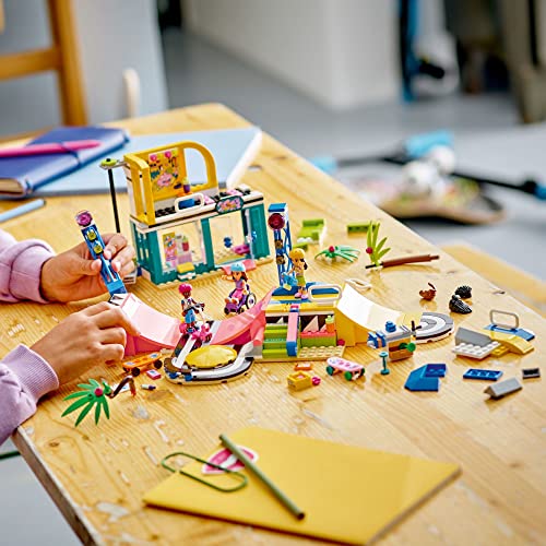 LEGO Friends Skate Park , Skateboard Toys for Girls and Boys , Mini-Doll Playset with Toy Scooter and Wheelchair - Image 3