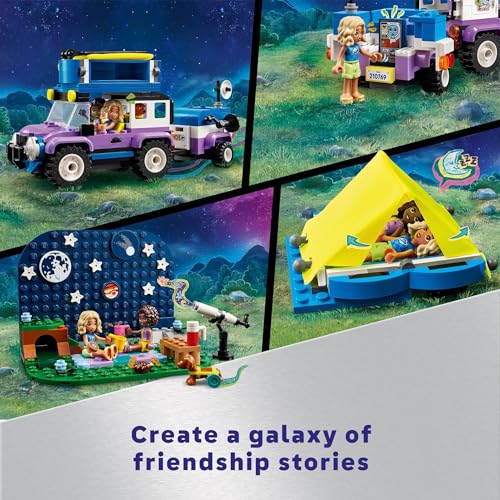 LEGO Friends Stargazing Camping Vehicle Adventure Toy, Includes 2 Mini-Dolls, Camping Trailer, Telescope Toy, and a Dog Figure, Science Toy Gift Idea for Girls, Boys and Kids Ages 7 and Up, 42603 - Image 4