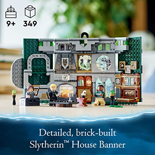 LEGO Harry Potter Slytherin House Banner Building Set 76410 - Hogwarts Castle Common Room Toy or Wall Display, Collectible Harry Potter Gift Idea for Boys, Girls and Kids with Draco Malfoy Minifigure - Image 6