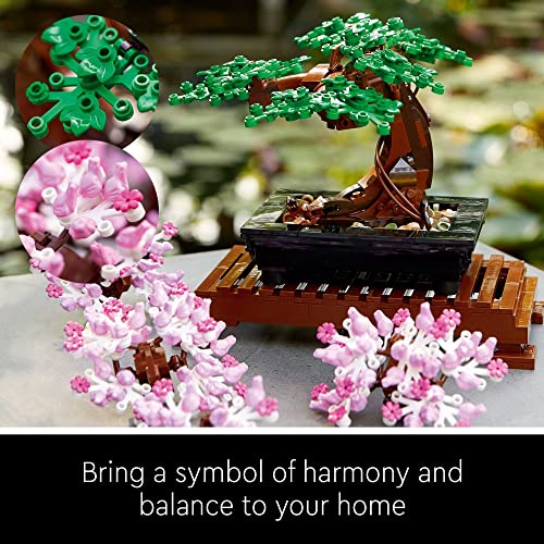 LEGO Icons Bonsai Tree Building Set for Adults, Plants Home Décor, DIY Projects - Image 7