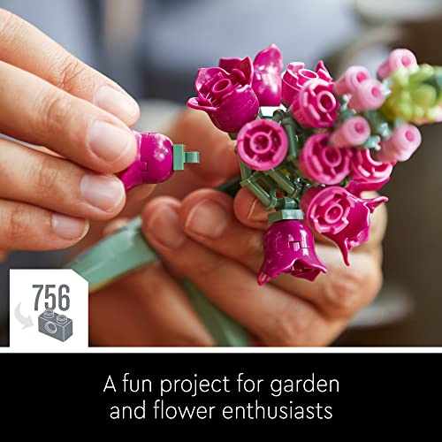 LEGO Icons Flower Bouquet 10280 Artificial Flowers, Set for Adults, Decorative Home Accessories, for Her and Him, Botanical Collection - Image 4