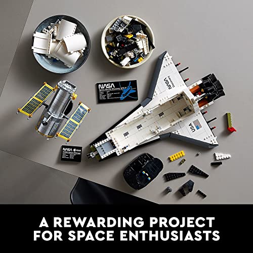 LEGO Icons NASA Space Shuttle Discovery 10283 Model Building Set - Spaceship Collection with Hubble Telescope, Detailed Display for Home or Office Decor, Gift Idea for Adults - Image 2