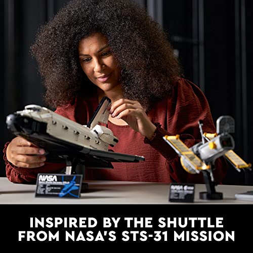 LEGO Icons NASA Space Shuttle Discovery 10283 Model Building Set - Spaceship Collection with Hubble Telescope, Detailed Display for Home or Office Decor, Gift Idea for Adults - Image 5