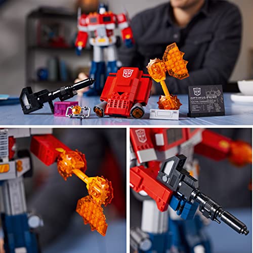 LEGO Icons Optimus Prime 10302 Transformers Figure Set, Collectible Transforming 2in1 Robot and Truck Model Building Kit for Adults - Image 4