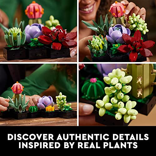 LEGO Icons Succulents 10309 Artificial Plants Set for Adults, Home Décor, Birthday, Creative Housewarming Gifts, Botanical Collection - Image 4