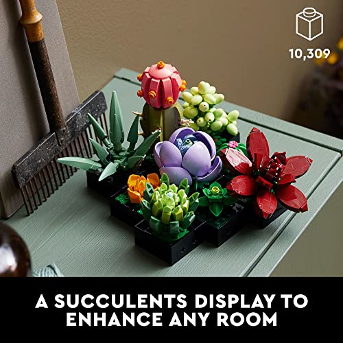 LEGO Icons Succulents 10309 Artificial Plants Set for Adults, Home Décor, Birthday, Creative Housewarming Gifts, Botanical Collection - Image 6