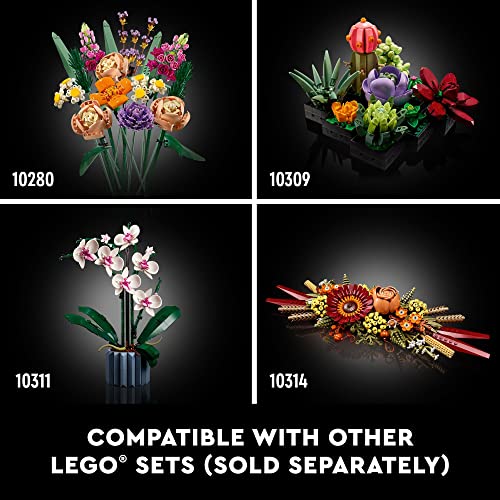 LEGO Icons Wildflower Bouquet 10313 Set - Artificial Flowers with Poppies and Lavender, Adult Collection, Unique Home Décor, Botanical Piece for Wife, Spring Flowers - Image 2