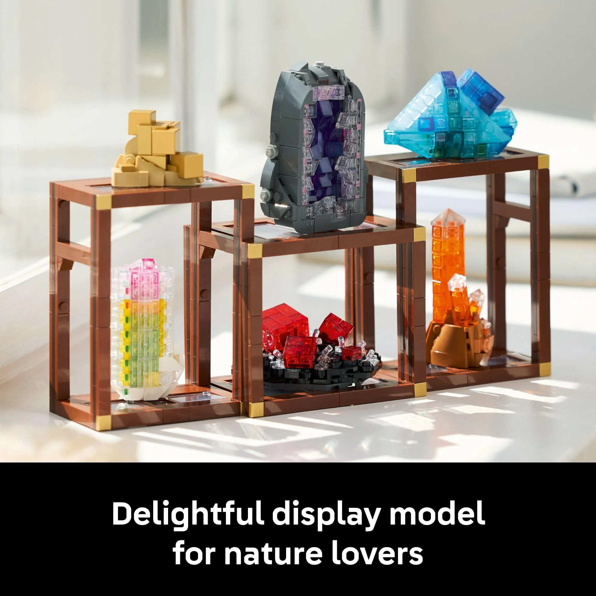 LEGO Ideas Mineral Collection Building Set for Adults, Ages 18+ - Bedroom or Office Decor with 3 Display Shelves - Unique Gift Idea for Men & Women - 21362 - Image 2