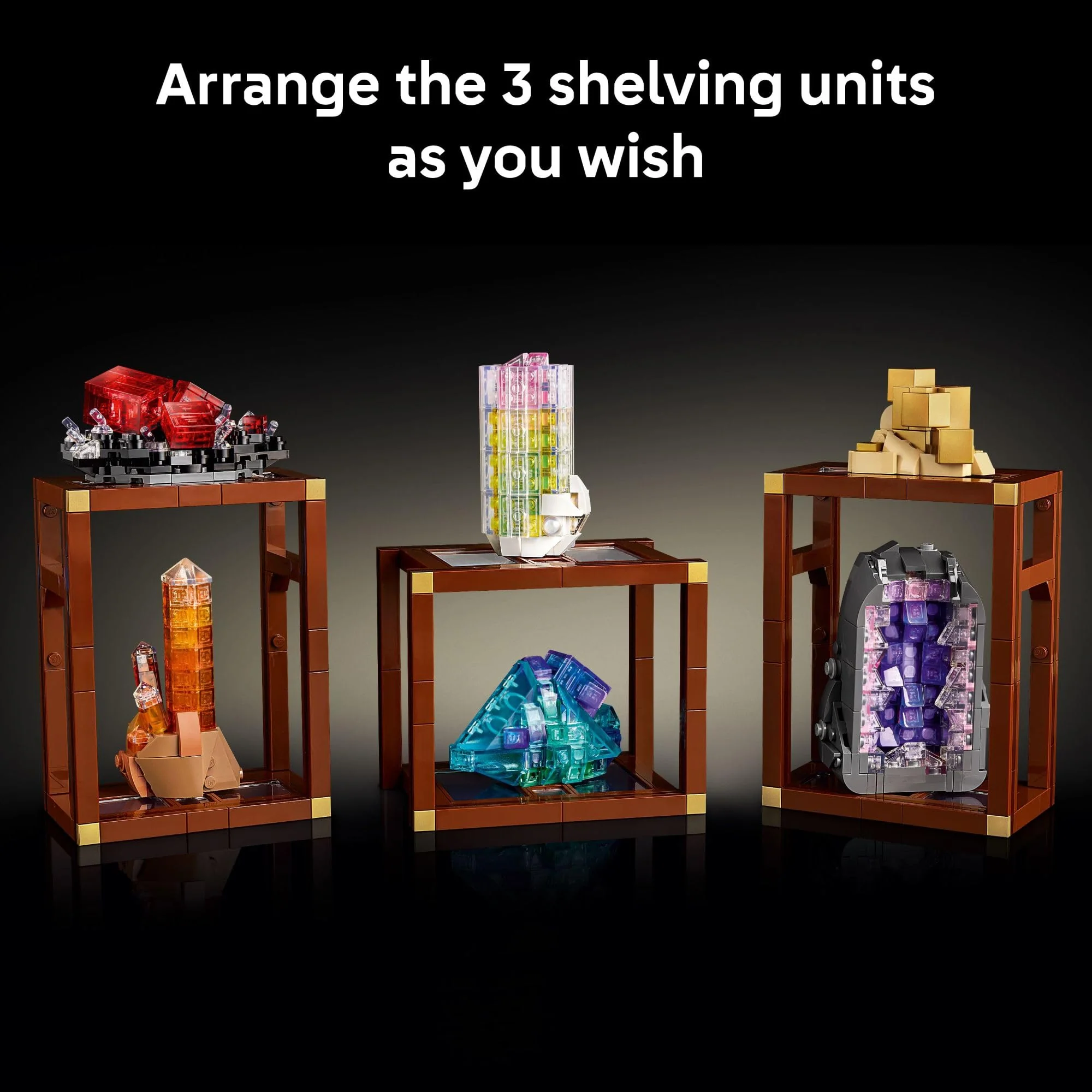 LEGO Ideas Mineral Collection Building Set for Adults, Ages 18+ - Bedroom or Office Decor with 3 Display Shelves - Unique Gift Idea for Men & Women - 21362 - Image 4