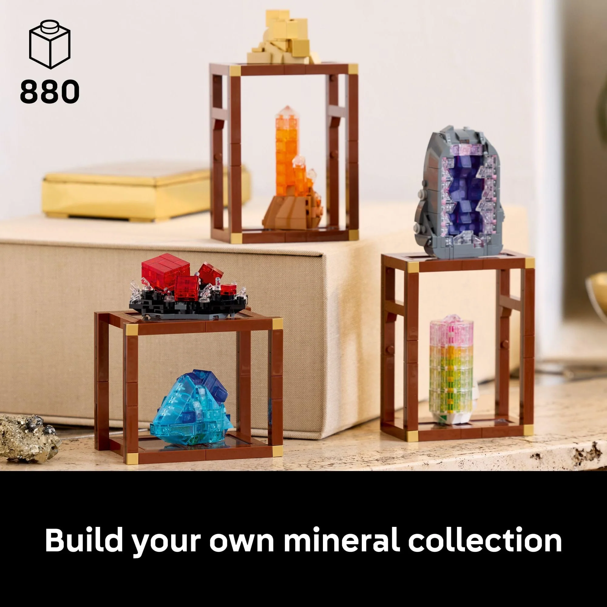 LEGO Ideas Mineral Collection Building Set for Adults, Ages 18+ - Bedroom or Office Decor with 3 Display Shelves - Unique Gift Idea for Men & Women - 21362 - Image 7