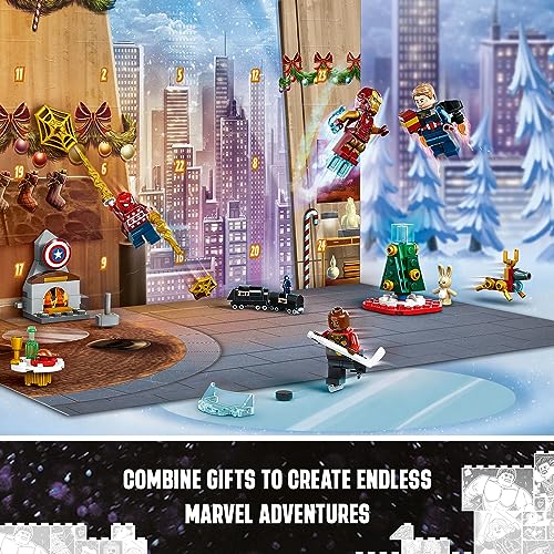 LEGO Marvel Avengers 2023 Advent Calendar 76267 Holiday Countdown Playset with Daily Collectible Surprises and 7 Super Hero Minifigures such as Doctor Strange, Captain America, Spider-Man and Iron Man - Image 3