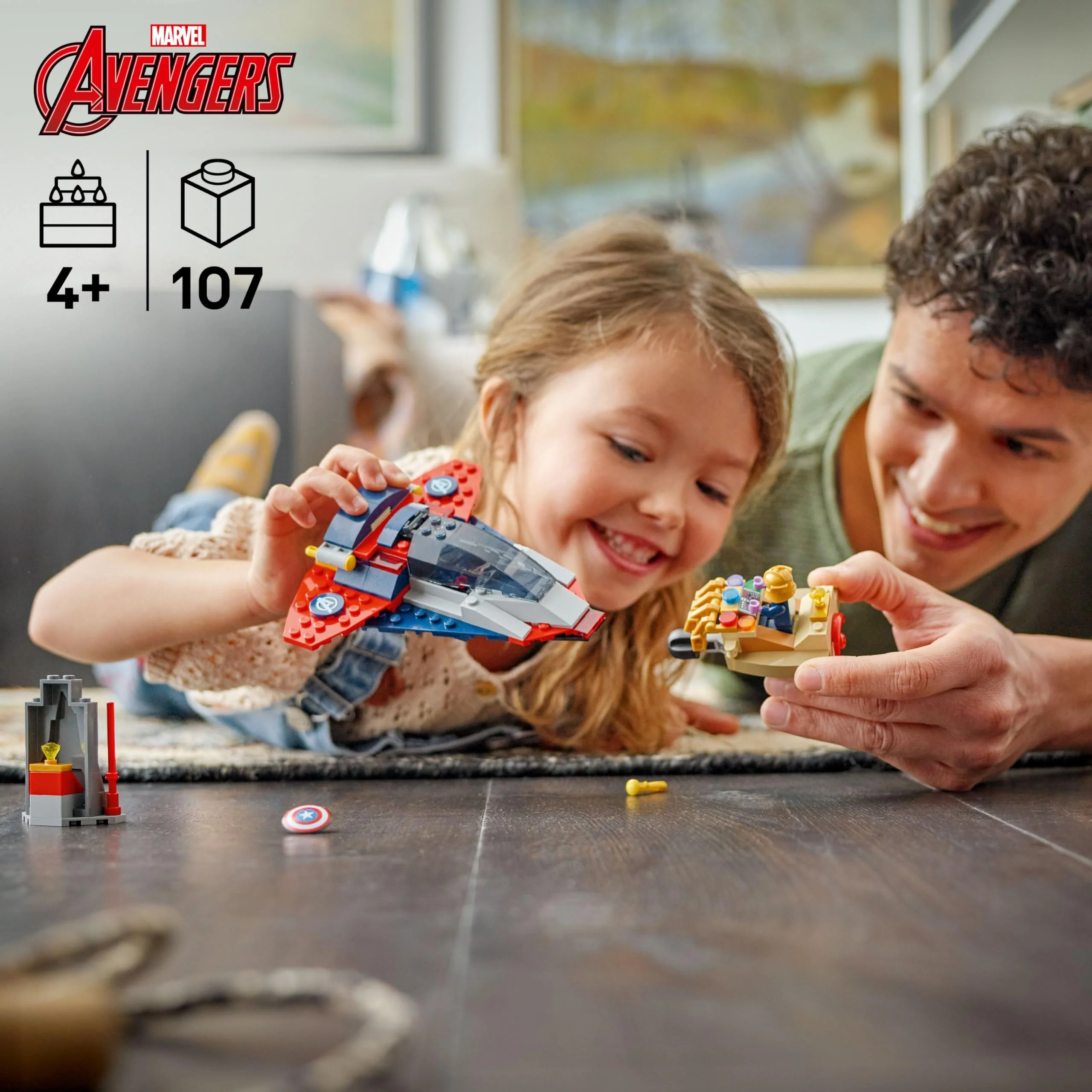 LEGO Marvel Captain America vs. Thanos Building Toy - Pretend Play Set for Boys & Girls, Ages 4+ - Kids Building Blocks W/ 2 Super Hero Toy Minifigures - Image 5