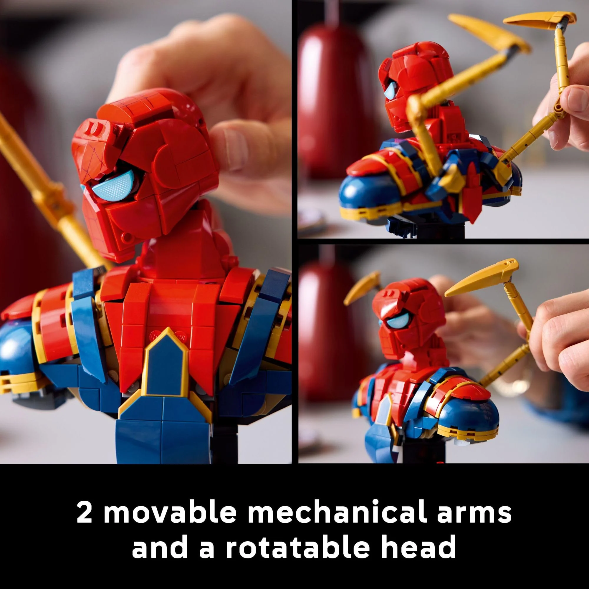 LEGO Marvel Iron Spider-Man Bust Collectible - Building Kit for Adults, Ages 18+ - Includes Iron Spider-Man Minifigure - Collectible Model for Super Hero Fans - Image 4