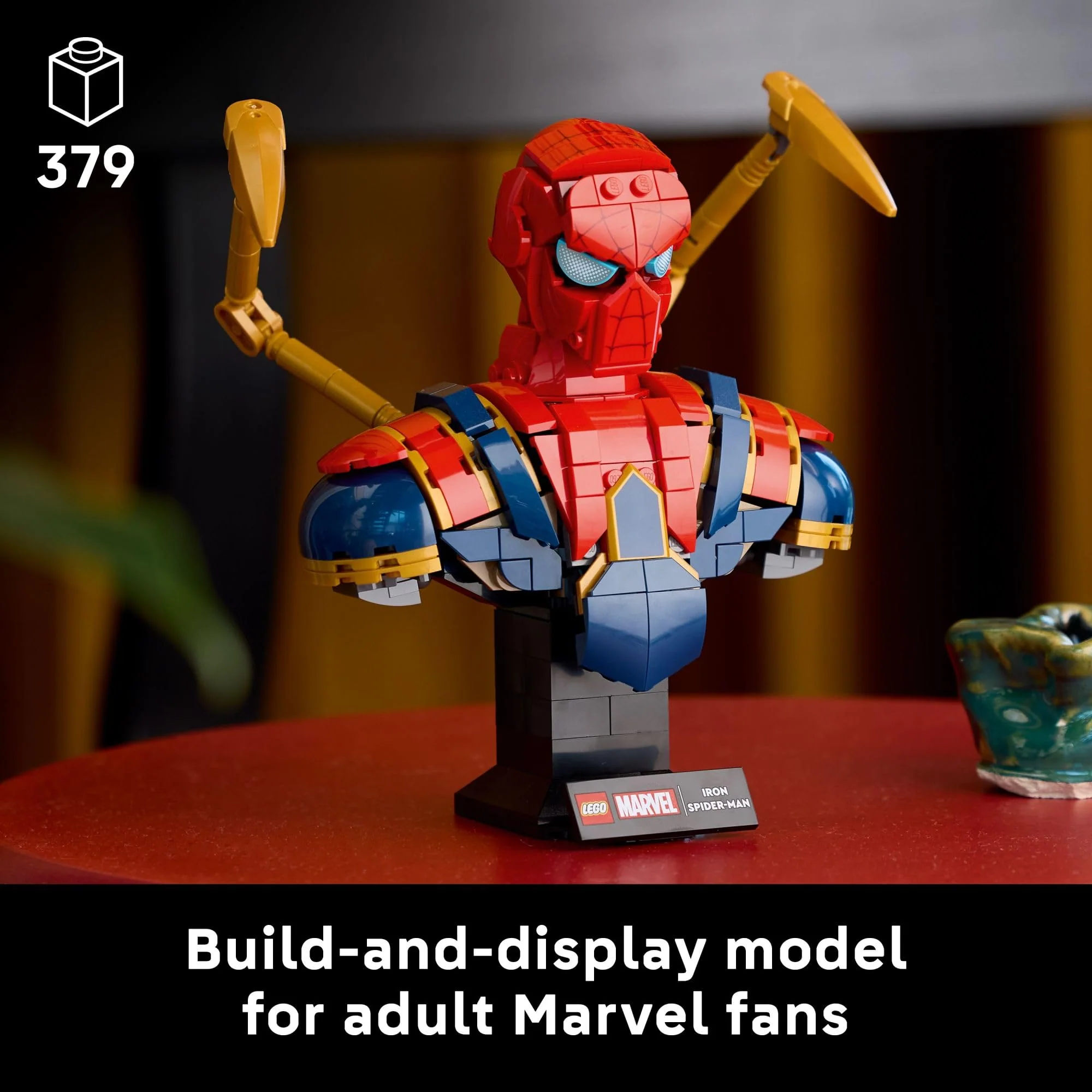 LEGO Marvel Iron Spider-Man Bust Collectible - Building Kit for Adults, Ages 18+ - Includes Iron Spider-Man Minifigure - Collectible Model for Super Hero Fans - Image 5