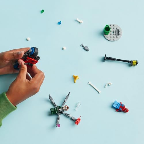 LEGO Marvel Motorcycle Chase: Spider-Man vs. Doc Ock, Buildable Toy for Kids with Stud Shooters and Web Blasters, 2 Marvel Minifigures, Super Hero Toy, Gift for Boys and Girls Aged 6 and Up, 76275 - Image 5