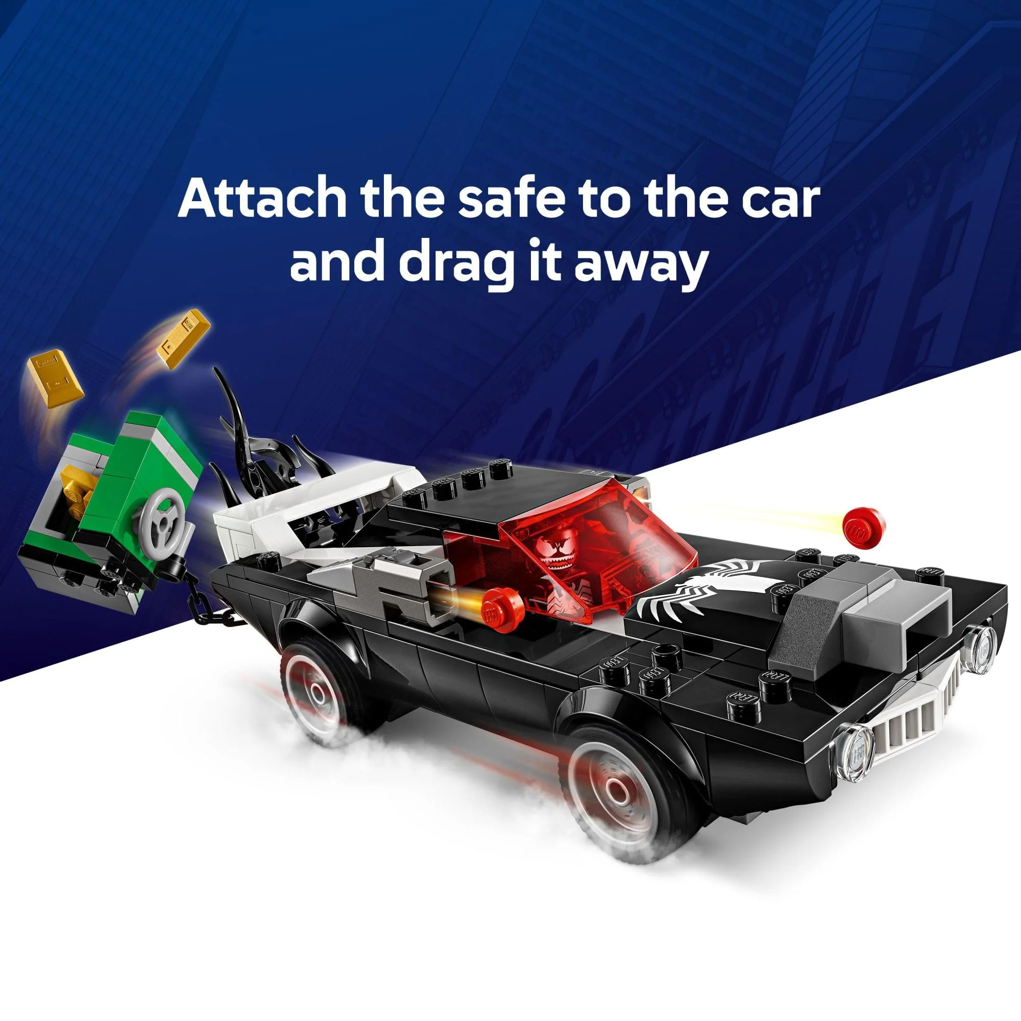LEGO Marvel Spider-Man vs. Venom Muscle Car Toy - Building Set for Kids, Boys and Girls, Ages 7+ - with Spider-Man, Venom, and Spider-Woman Minifigures - Superhero Gift Idea for Birthday - 76309 - Image 4
