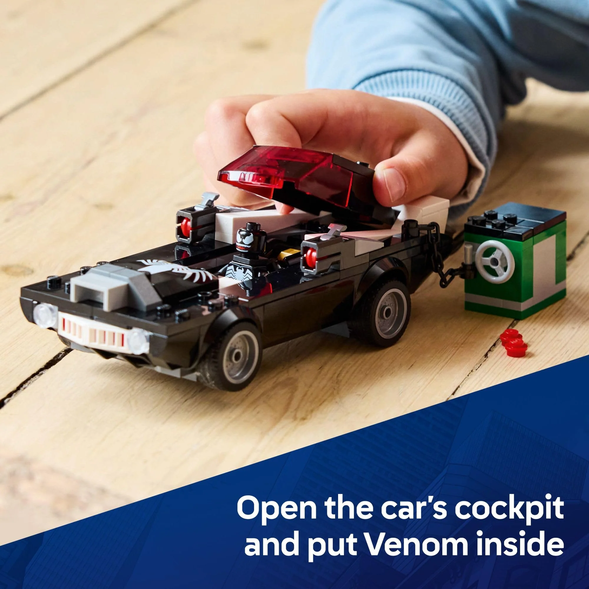 LEGO Marvel Spider-Man vs. Venom Muscle Car Toy - Building Set for Kids, Boys and Girls, Ages 7+ - with Spider-Man, Venom, and Spider-Woman Minifigures - Superhero Gift Idea for Birthday - 76309 - Image 5