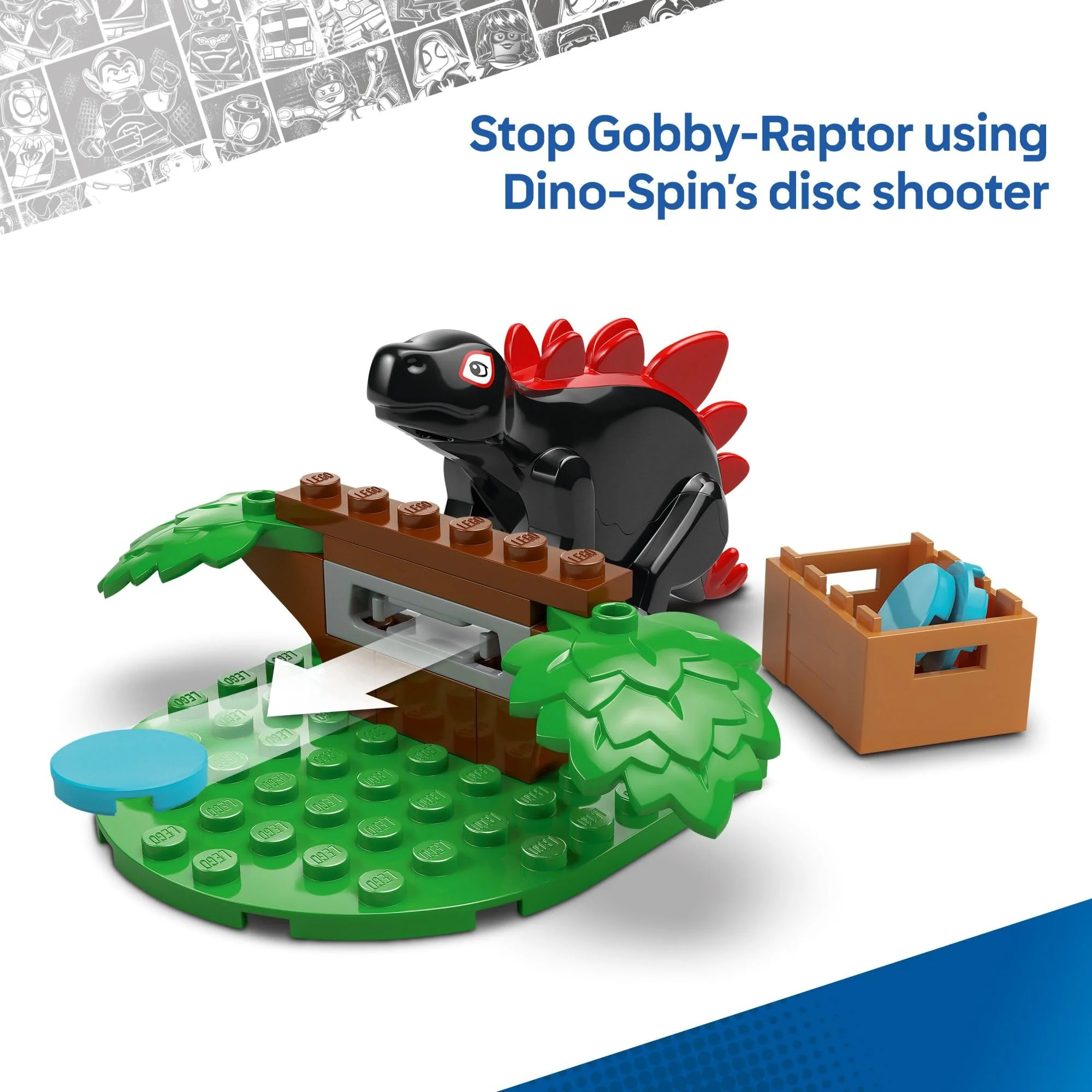 LEGO Marvel Spidey and His Amazing Friends Spidey and Gobby's Raptor Battle at Tree House HQ - Dinosaur Building Toy for Kids, Boys and Girls, Ages 4+ - Image 4