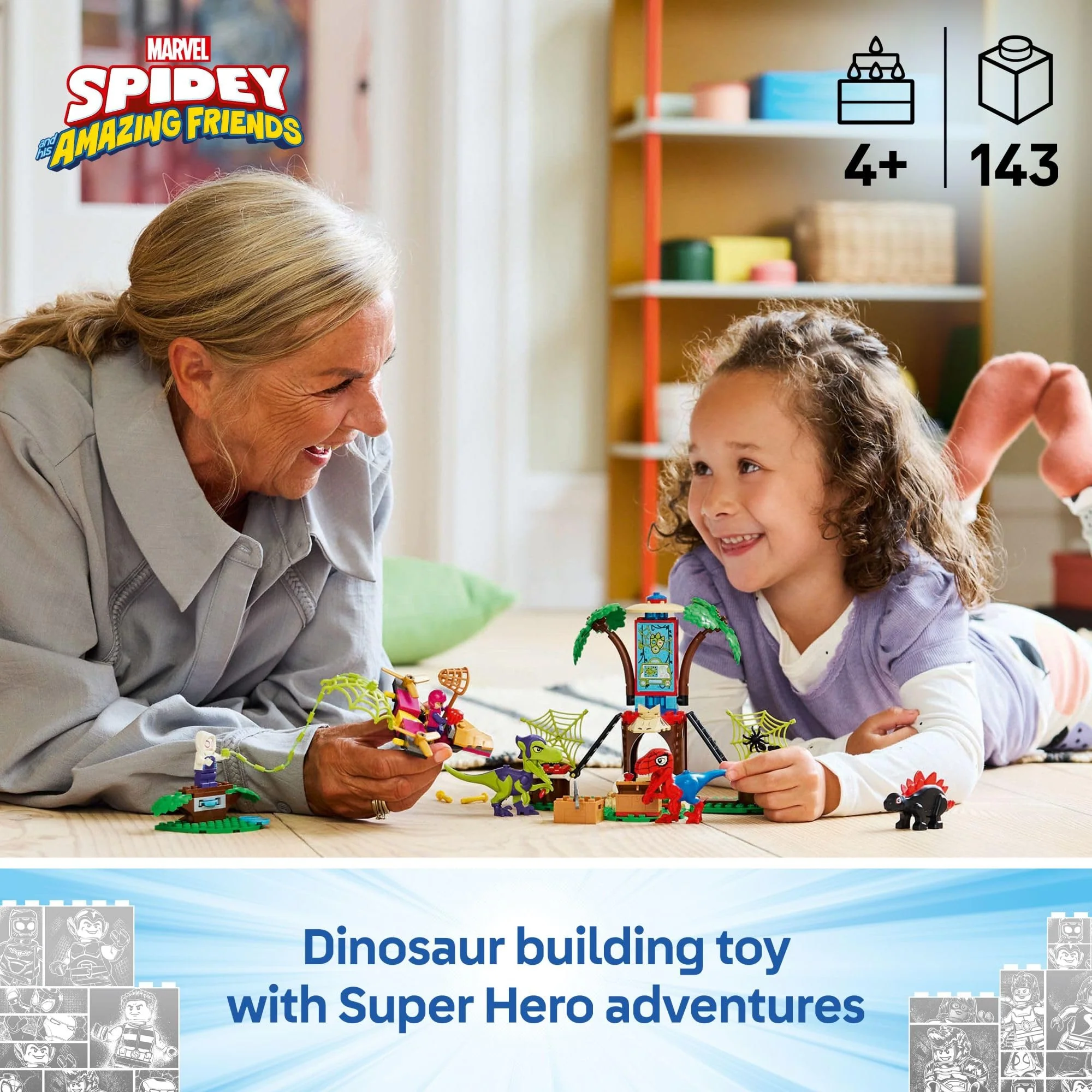 LEGO Marvel Spidey and His Amazing Friends Spidey and Gobby's Raptor Battle at Tree House HQ - Dinosaur Building Toy for Kids, Boys and Girls, Ages 4+ - Image 6