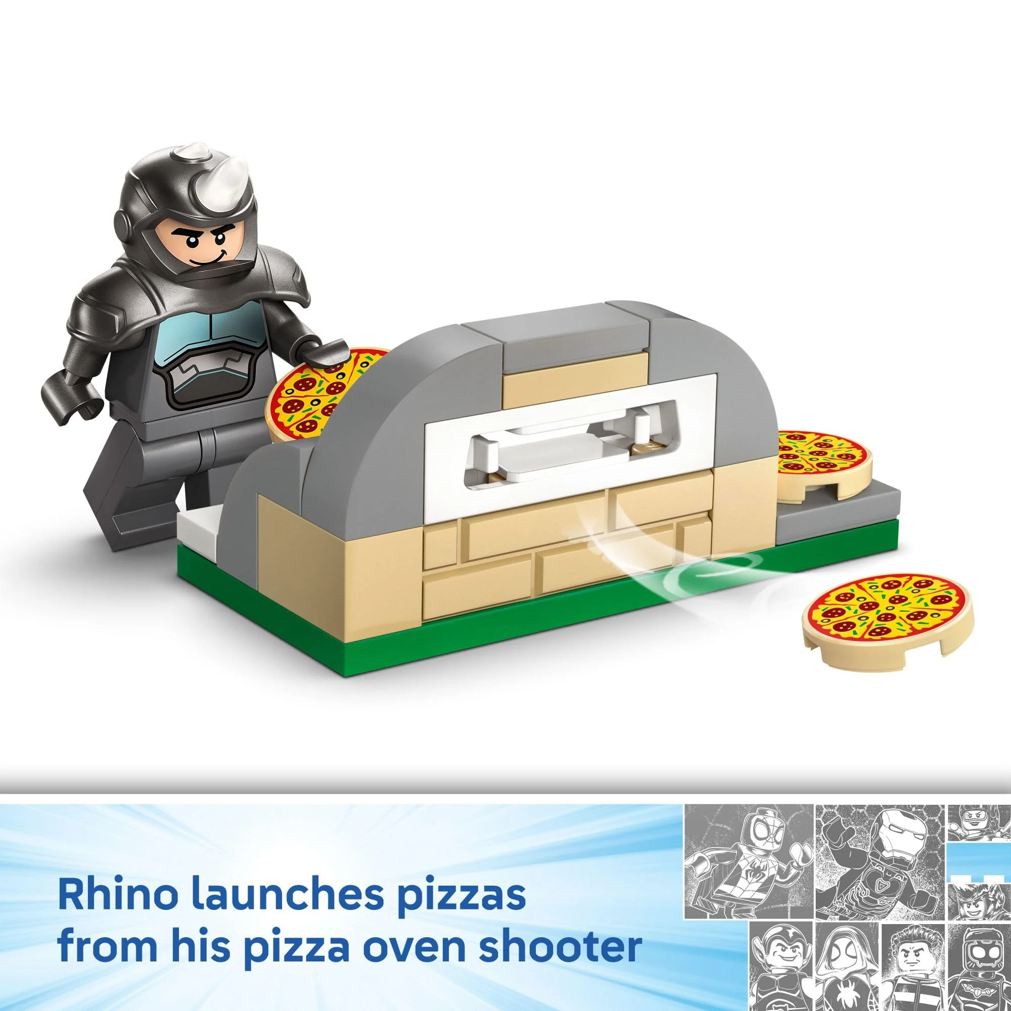 LEGO Marvel Spidey and His Amazing Friends Spidey on his Motorcycle vs. Rhino Building Toy for Kids - Super Hero Pretend Playset for Preschool Boys & Girls, Ages 4+ - Gift Idea for Birthdays - 11206 - Image 2