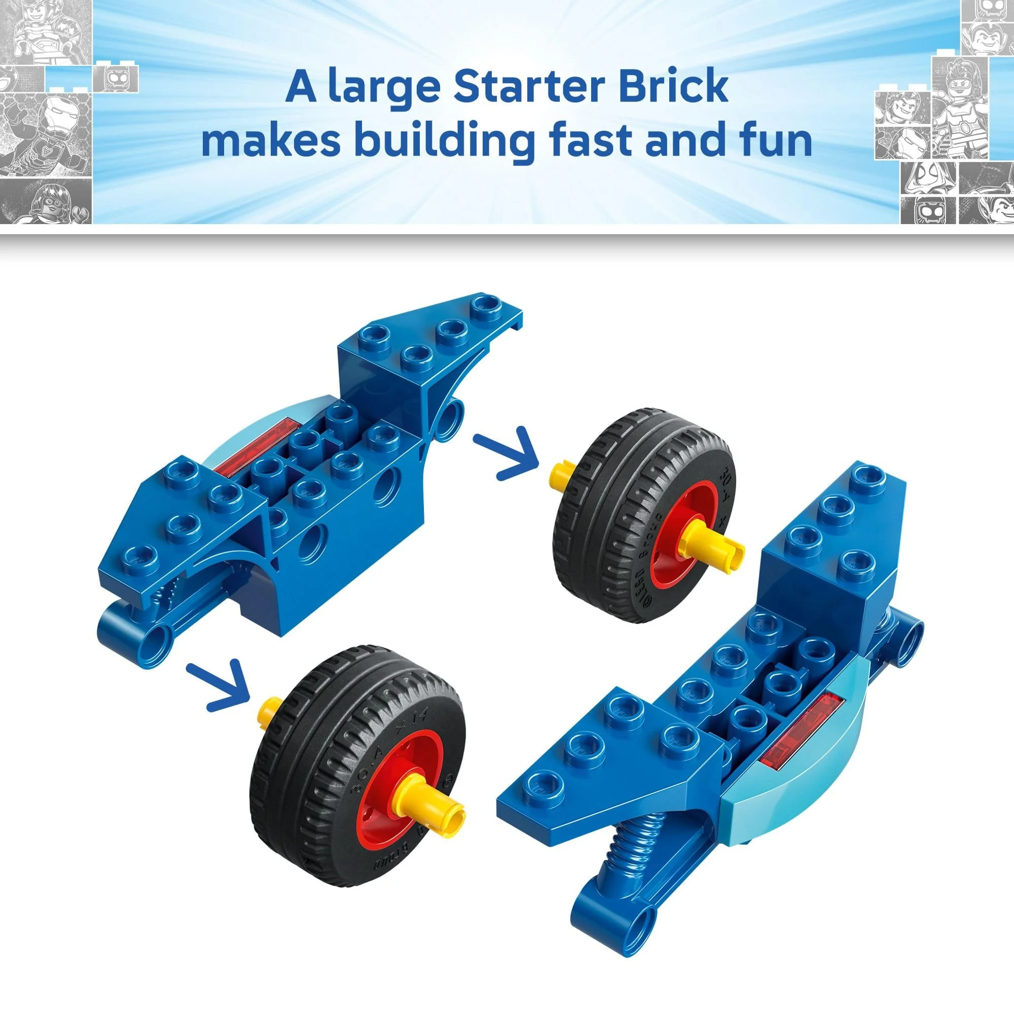 LEGO Marvel Spidey and His Amazing Friends Spidey on his Motorcycle vs. Rhino Building Toy for Kids - Super Hero Pretend Playset for Preschool Boys & Girls, Ages 4+ - Gift Idea for Birthdays - 11206 - Image 5