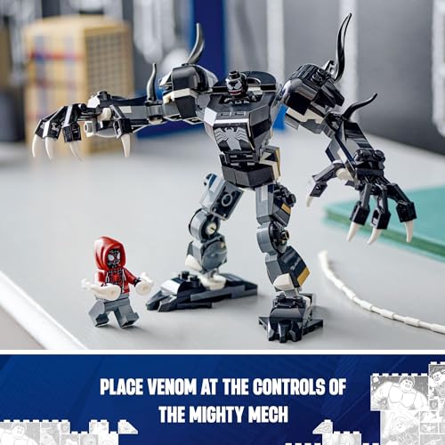 LEGO Marvel Venom Mech Armor vs. Miles Morales, Posable Action for Kids, Marvel Building Set with Minifigures, Travel Toy, Super Hero Battle Gift for Boys and Girls Aged 6 and Up, 76276 - Image 5