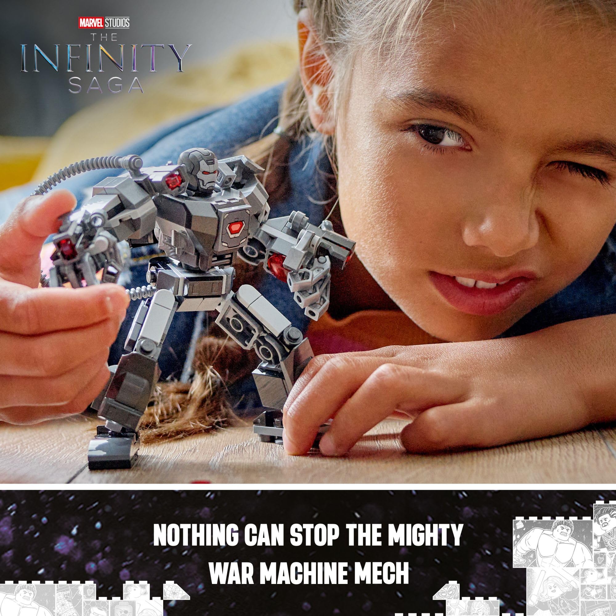 LEGO Marvel War Machine Mech Armor, Buildable Marvel Action Figure Toy for Kids with 3 Stud Shooters, Legendary Character from The MCU, Marvel Gift for Boys and Girls Aged 6 and Up, 76277 - Image 6
