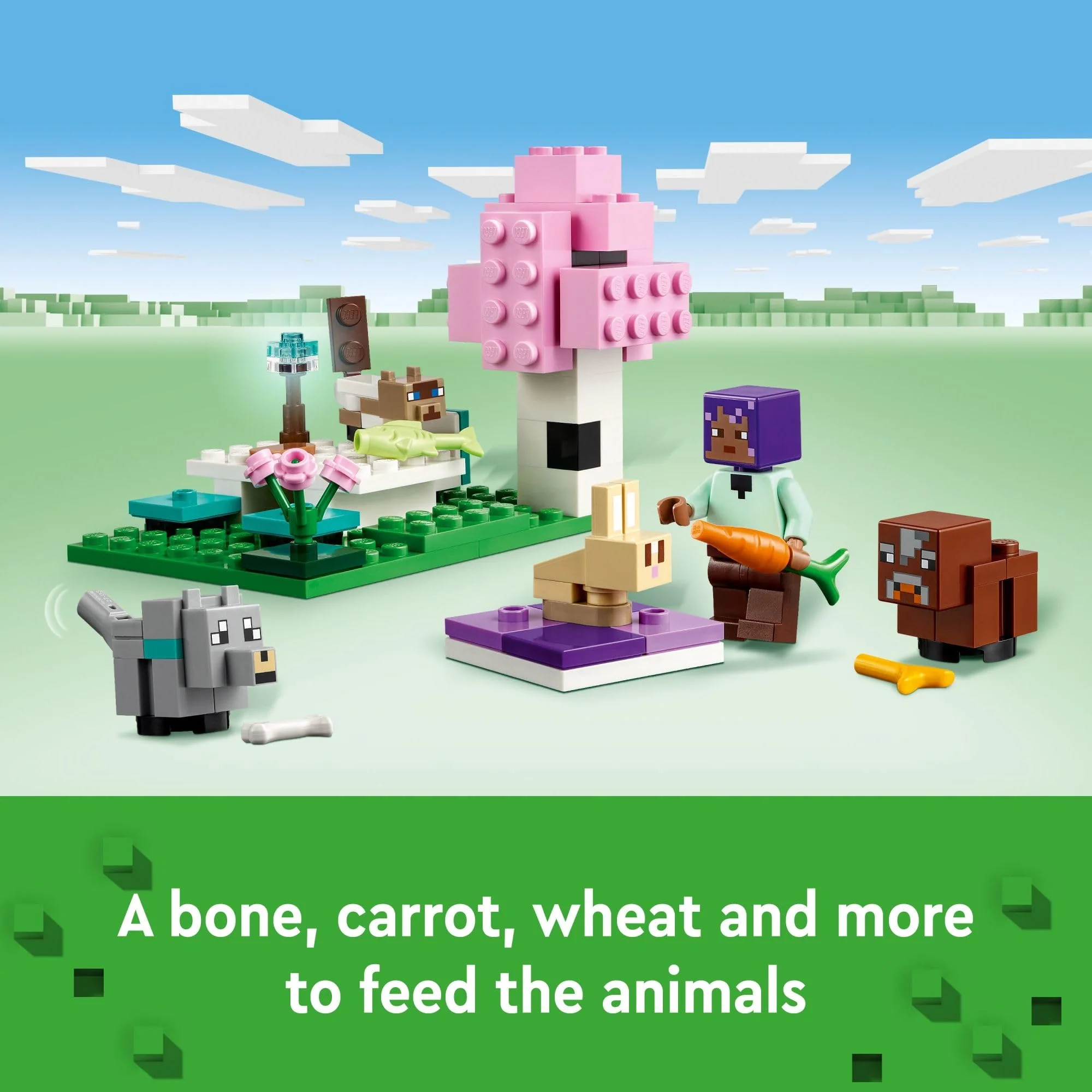 LEGO Minecraft The Animal Sanctuary Building Set, Gaming Toy for Girls and Boys Ages 7 and Up, Gift for Gamers and Kids, Brick Model of The Plains Biome with Popular Minecraft Figures, 21253 - Image 3