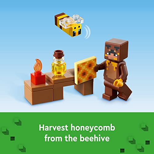 LEGO Minecraft The Bee Cottage Building Toy Set for Kids - Image 5