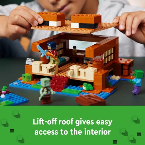 LEGO Minecraft The Frog House Building Toy for Kids, Minecraft Toy Featuring Animals, a Toy Boat and Minecraft Mob Figures, Gaming Gift for Girls and Boys Ages 8 and Up, 21256 - Image 3