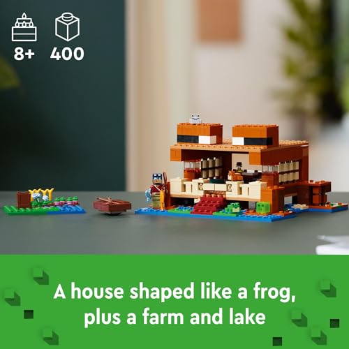 LEGO Minecraft The Frog House Building Toy for Kids, Minecraft Toy Featuring Animals, a Toy Boat and Minecraft Mob Figures, Gaming Gift for Girls and Boys Ages 8 and Up, 21256 - Image 6