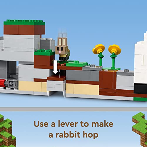 LEGO Minecraft The Rabbit Ranch House Farm Set, 21181 Animals Boys and Girls Age 8 Plus with Tamer and Zombie Figures - Image 5
