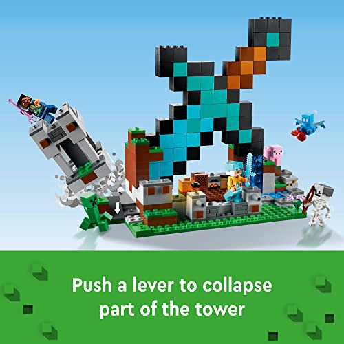 LEGO Minecraft The Sword Outpost , Building Toy with Creeper, Soldier, Pig and Skeleton Figures - Image 4