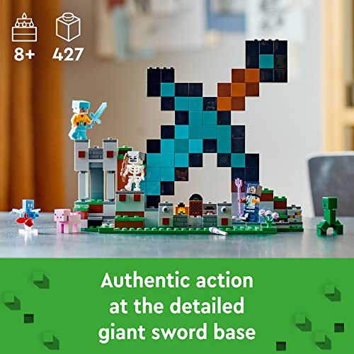 LEGO Minecraft The Sword Outpost , Building Toy with Creeper, Soldier, Pig and Skeleton Figures - Image 6