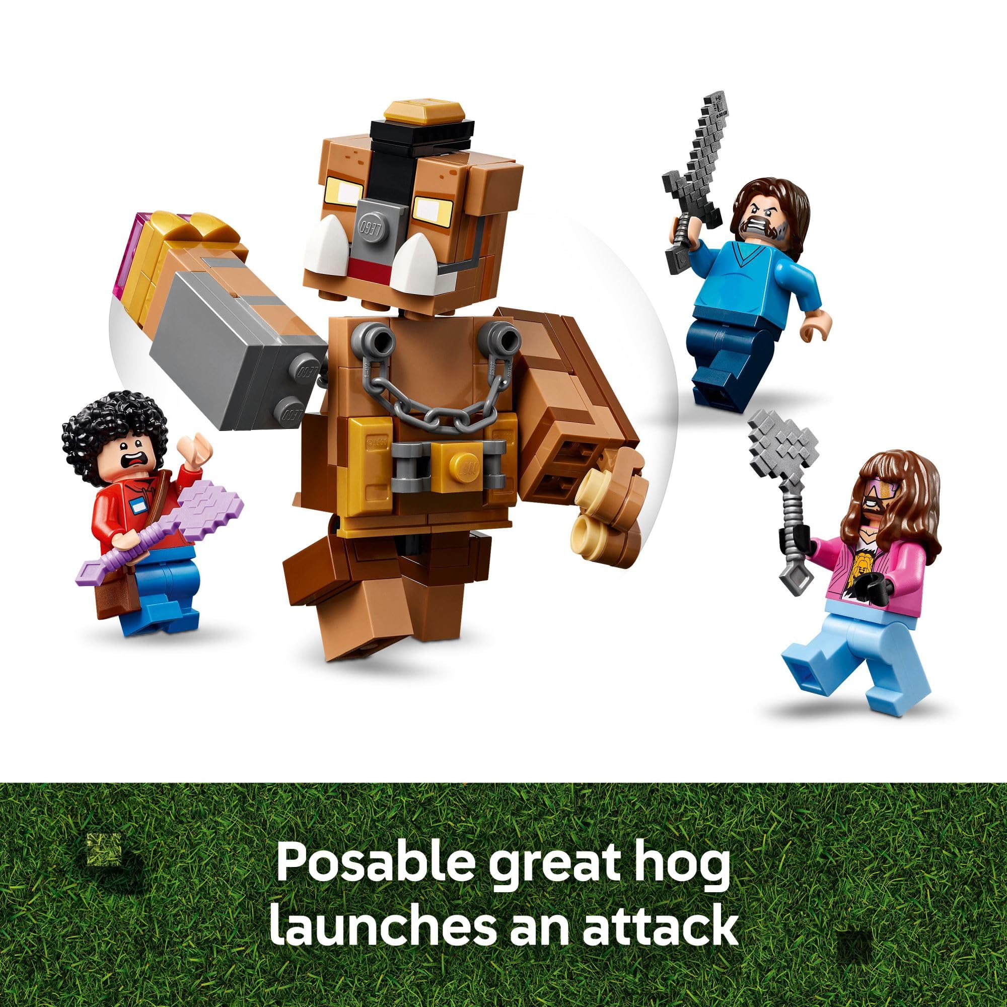 LEGO Minecraft Woodland Mansion Fighting Ring - Building Toy for Kids Age 10+ - Includes Steve, Garrett, & Henry Minecraft Figures, Plus a Chicken Jockey & More - Birthday Gift Idea for Fans - 21272 - Image 4