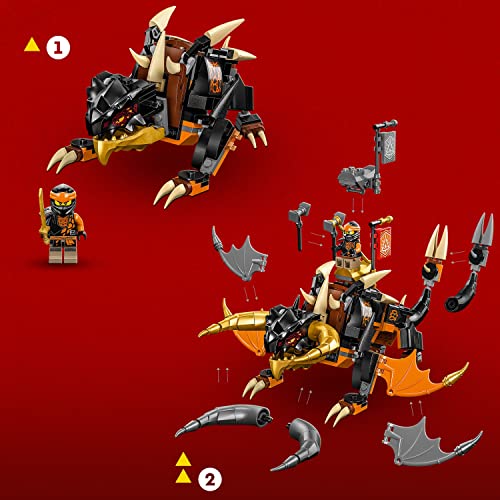 LEGO NINJAGO Cole’s Earth Dragon EVO 71782, Upgradable Action Toy Figure for Boys and Girls with Battle Scorpion Creature and 2 Minifigures, 2023 Playset - Image 5