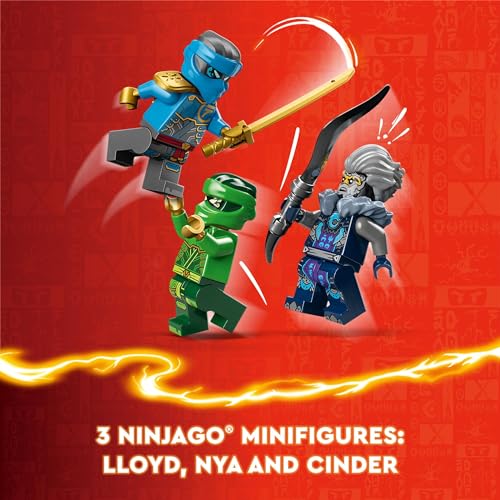 LEGO NINJAGO Lloyd’s Elemental Power Mech Customizable Battle Toy with 3 Ninja Action Figures, Adventure Playset for Boys and Girls, Ninja Gift Idea for Kids Ages 7 and Up, 71817 - Image 4
